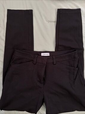 Calvin Klein Black Slim Ponte Pants